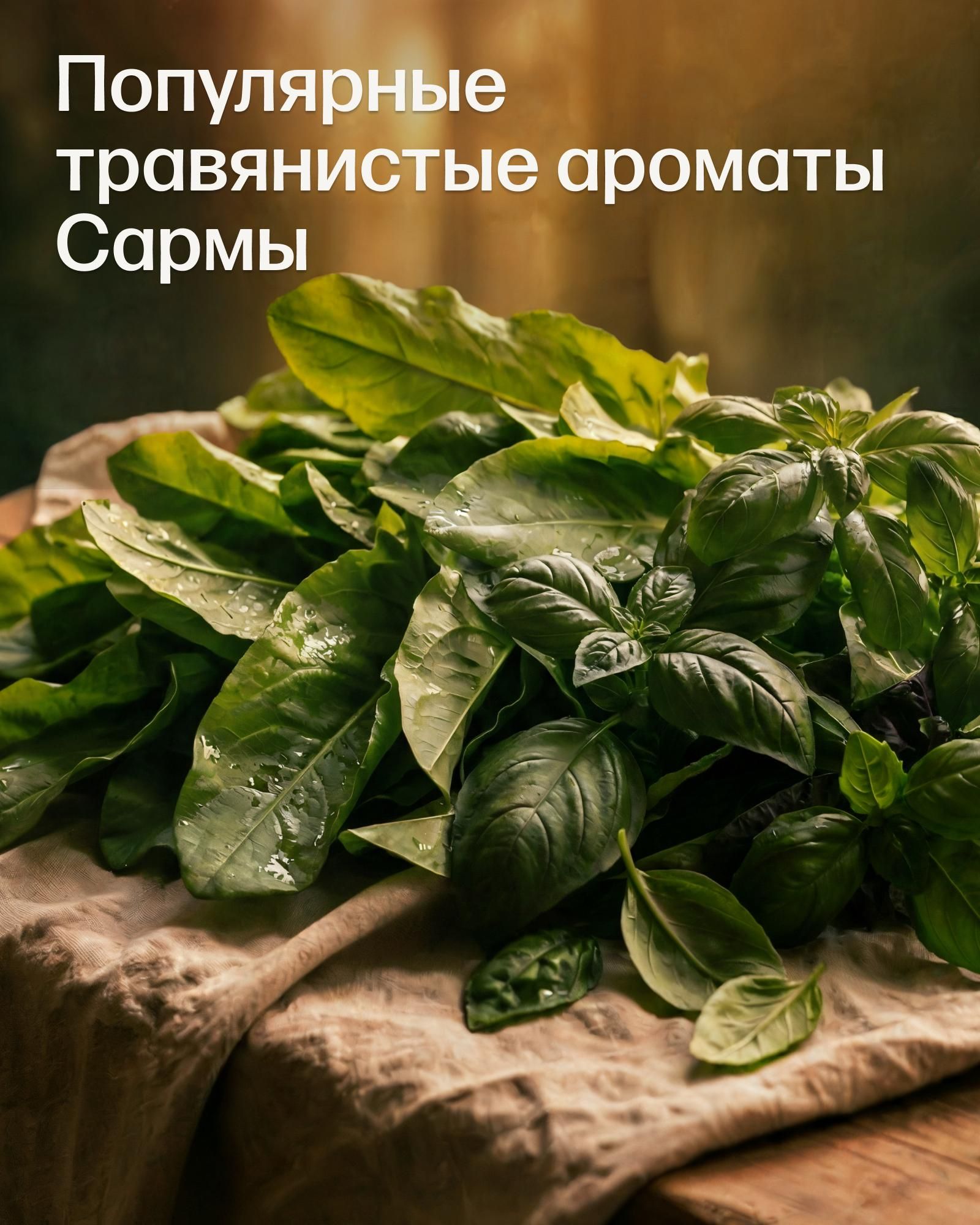 Популярные травянистые ароматы Сармы