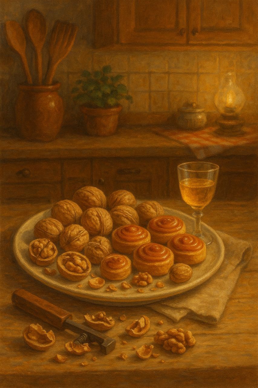 🌰 Представьте, что вы сидите вечером в уютной комнате, аромат грецкого ореха...