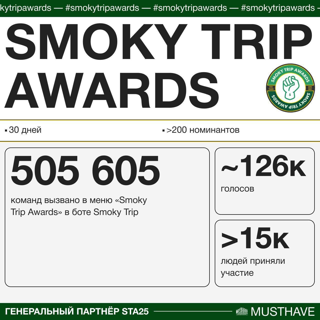 SMOKY TRIP AWARDS — ИТОГИ 🥇